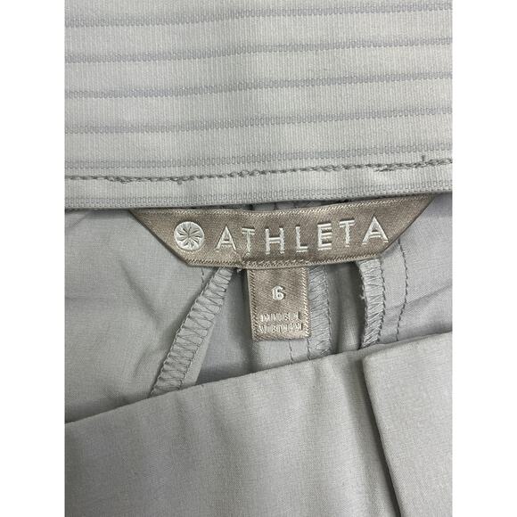 ATHLETA Tribeca Crop Pant Galactic Grey Wide Leg Snap Hem Lightweight, size 6 - Picture 5 of 15